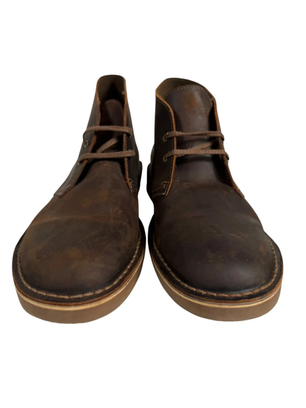 Clarks Bushacre 2 26082286 Chukka Boots Mens 11M Beeswax Grain Leather Round Toe